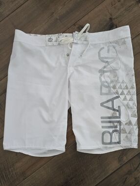 Billabong White Women Boardshorts with Gray Logo